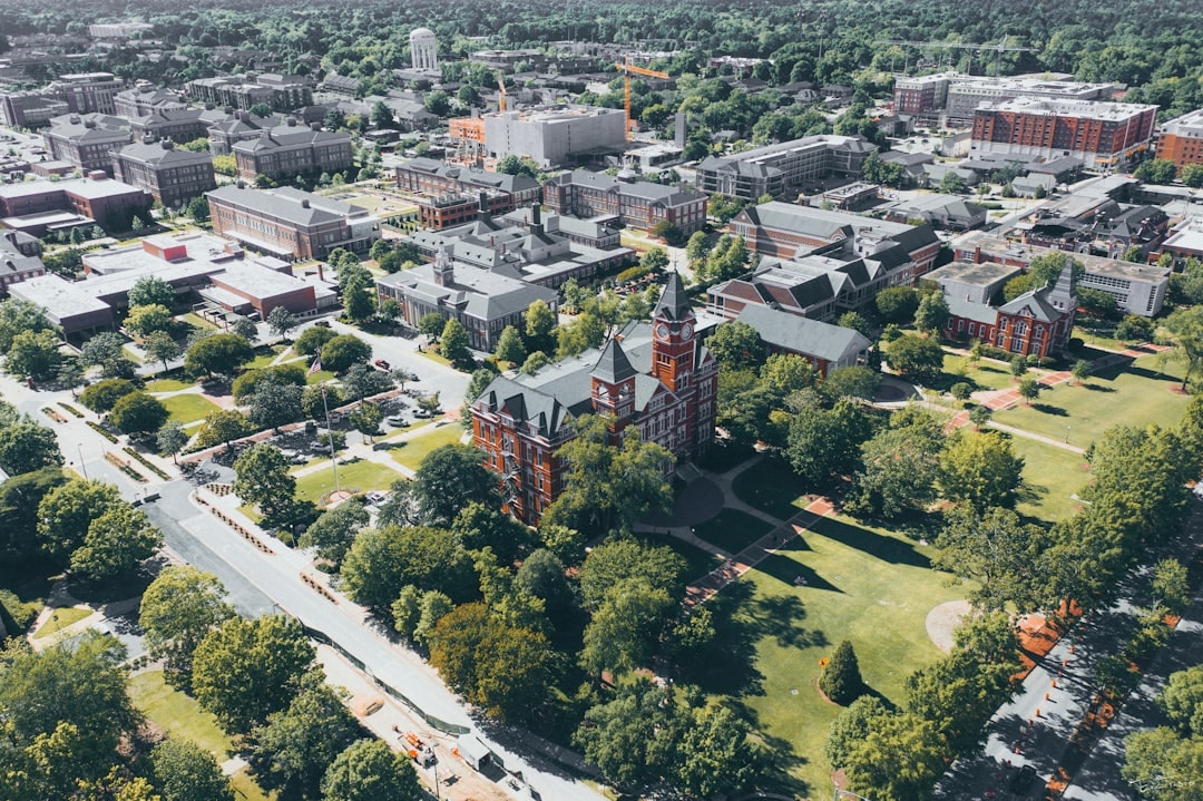 Aerial view of Auburn, Alabama