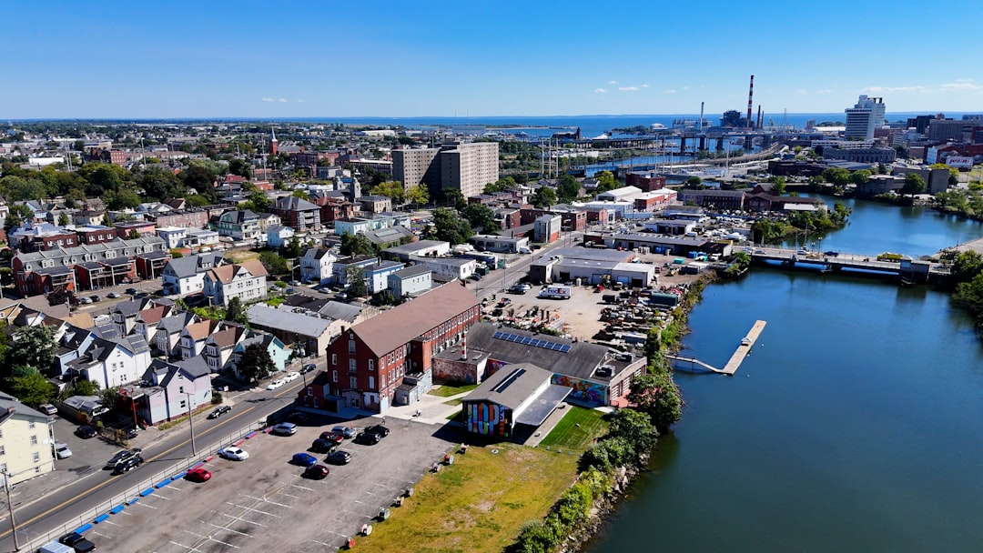 Aerial view of Bridgeport, Connecticut