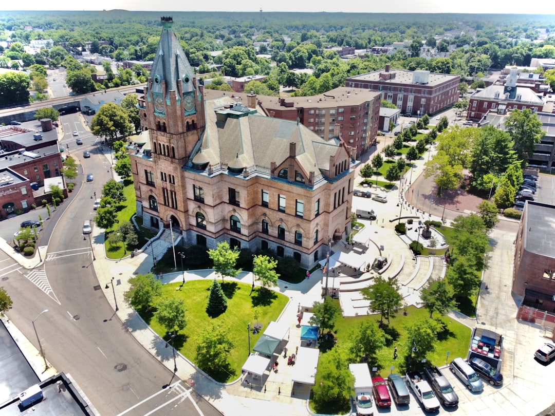 Aerial view of Brockton, Massachusetts