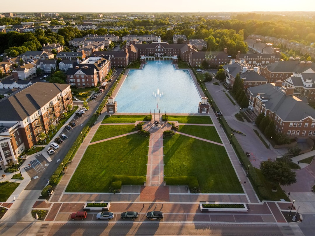Aerial view of Carmel, Indiana