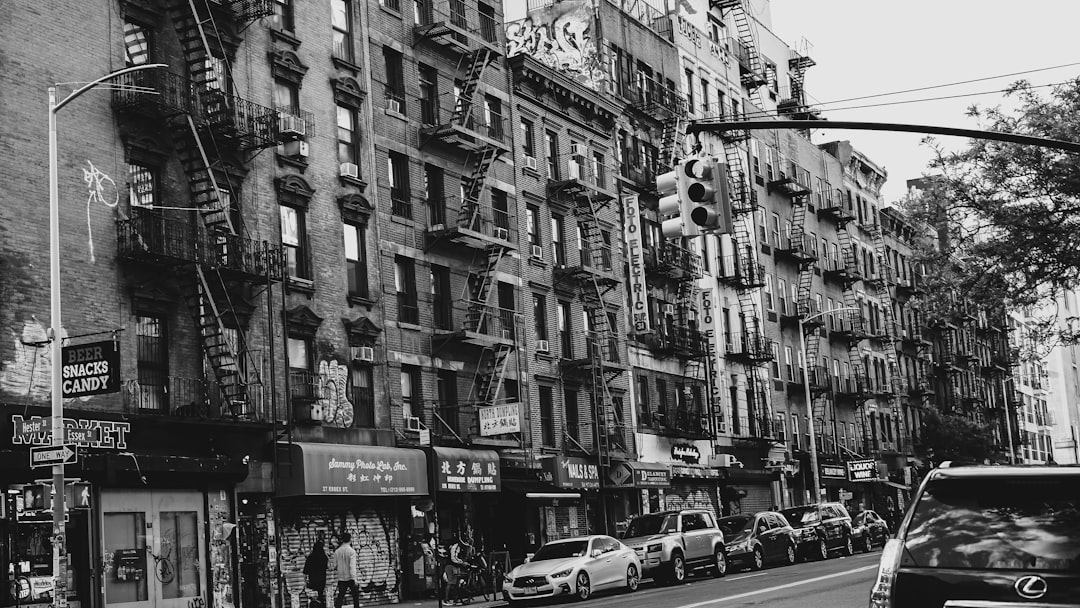 Aerial view of Chinatown, New York