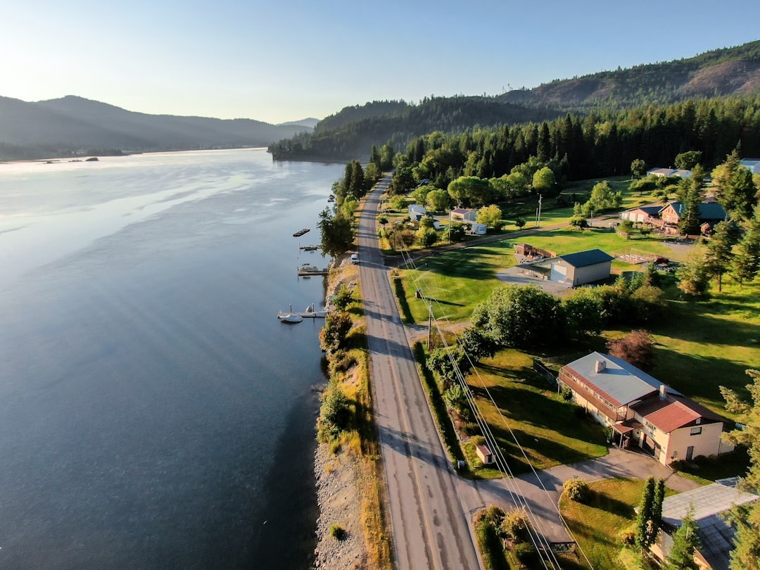 Aerial view of Coeur d'Alene, Idaho
