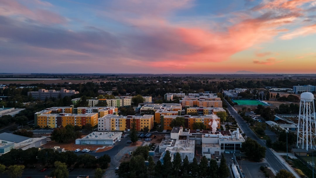 Aerial view of Davis, California