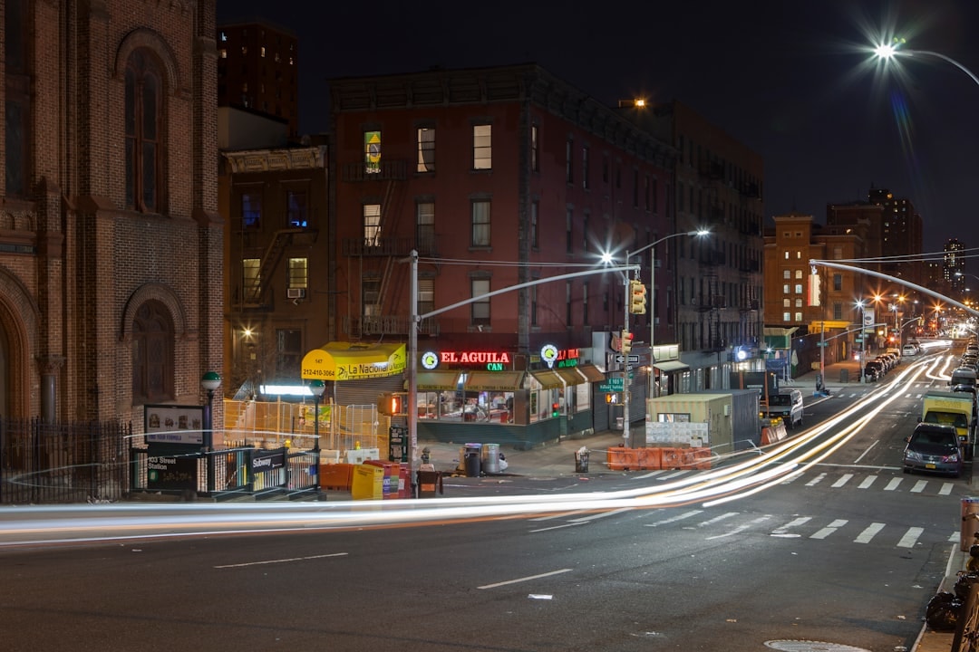 Aerial view of East Harlem, New York