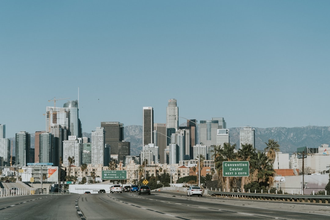 Aerial view of East Los Angeles, California