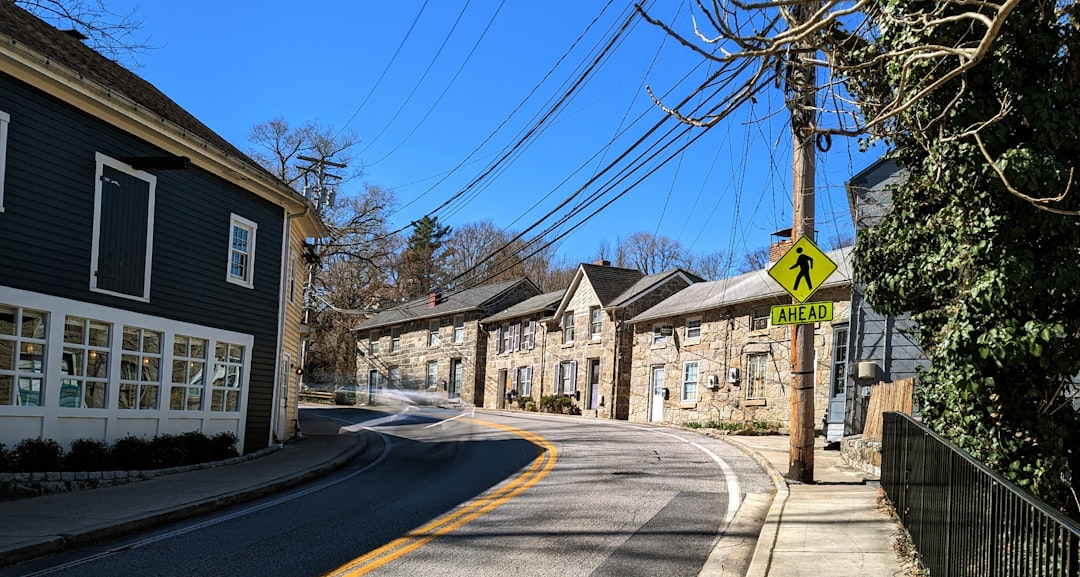 Aerial view of Ellicott City, Maryland