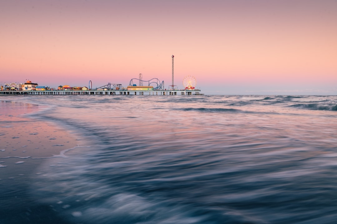 Aerial view of Galveston, Texas