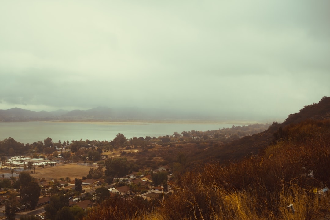 Aerial view of Lake Elsinore, California