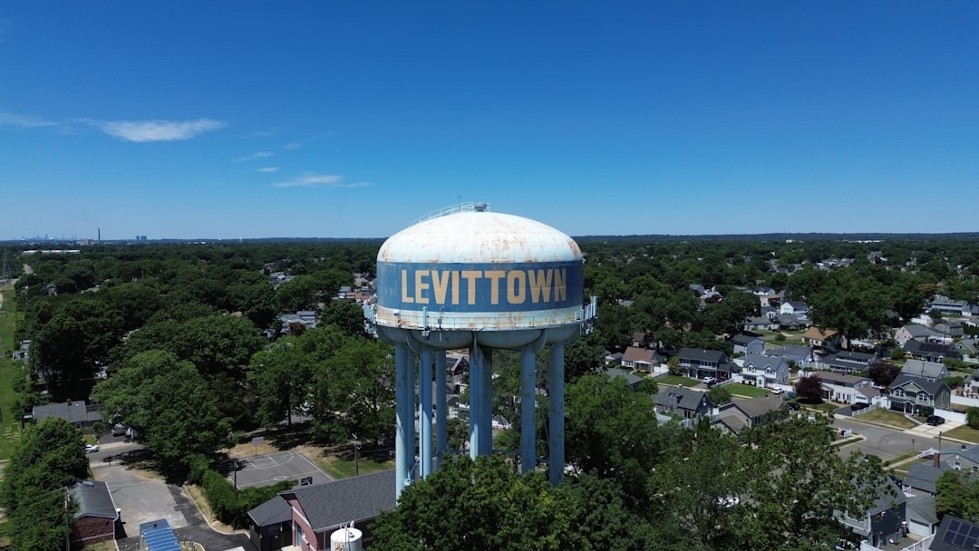 Aerial view of Levittown, New York