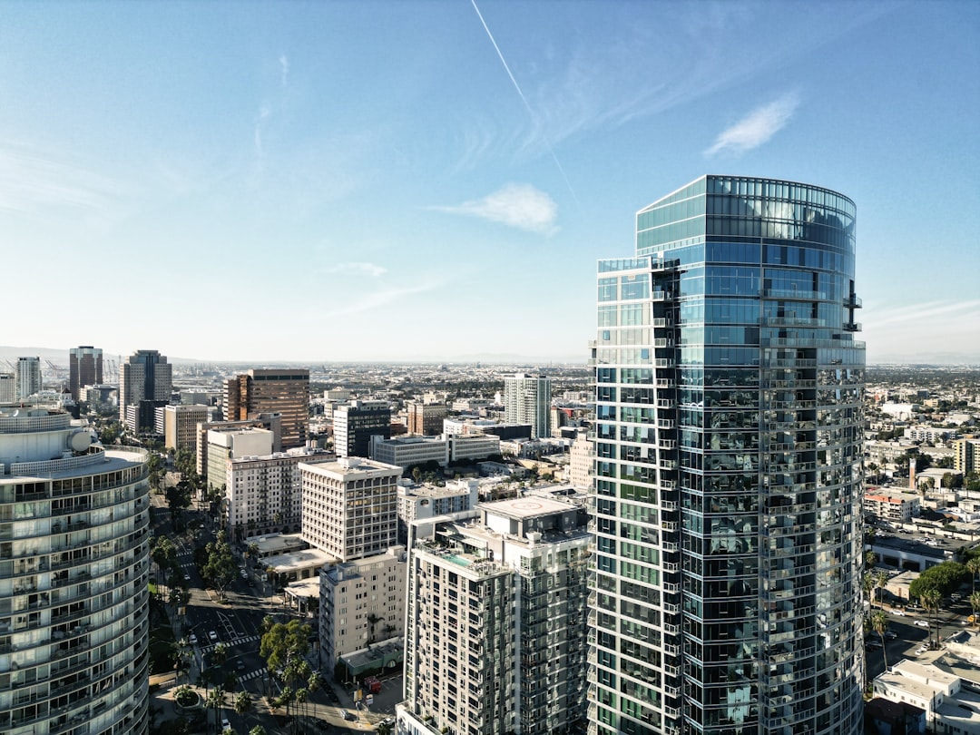 Aerial view of Long Beach, California