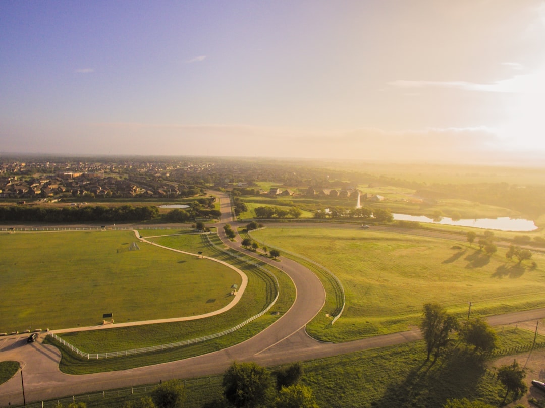 Aerial view of San Marcos, Texas