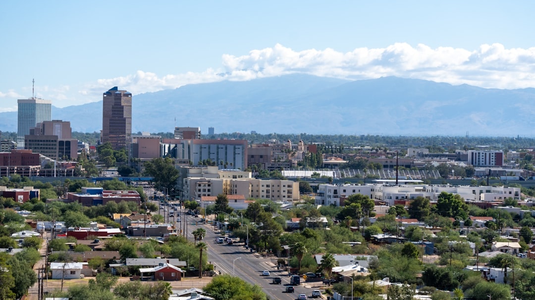 Aerial view of Tucson, Arizona